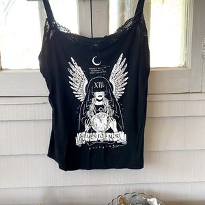KILLSTAR Black Memento Mori Tank Top size XL